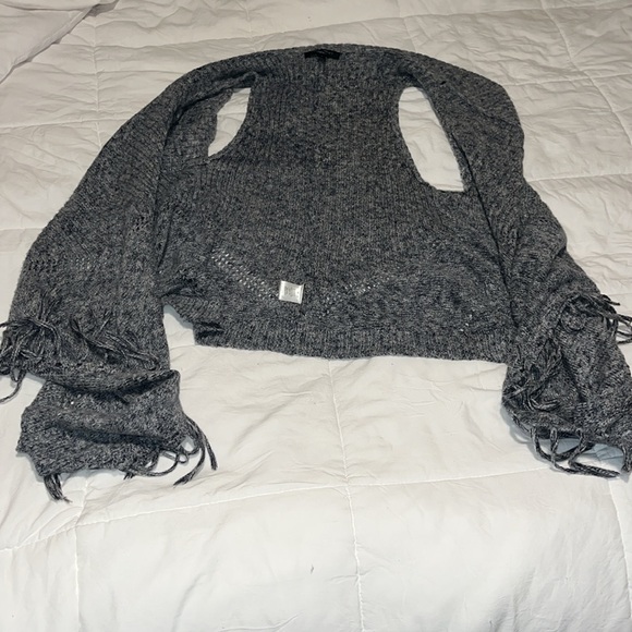 Romeo+Juliette couture fringe blue sweater-vest size M. EUC! - Picture 3 of 6